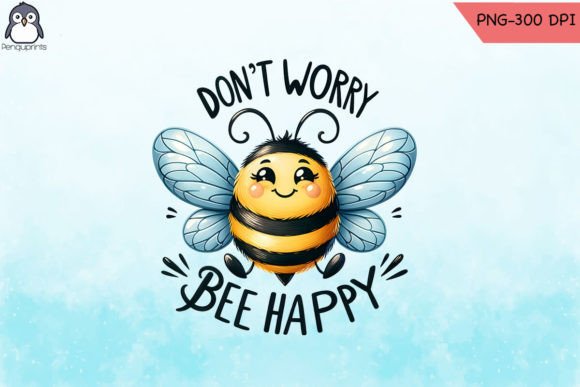 Bee Happy Cheerful Bumble PNG for Graphics and Crafts