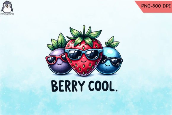 Berry Cool Fruit Pun Art PNG Review