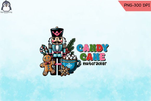 Candy Cane Nutcracker PNG Graphics for Crafts