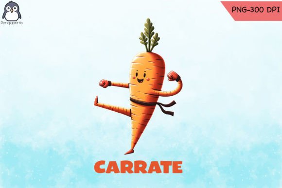 Carrate Martial Arts Veggie PNG Graphics for Crafts
