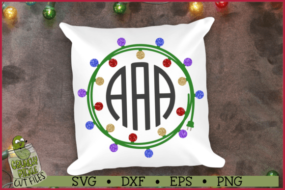 Christmas Lights Monogram Frame 2 SVG: Graphics and Crafts Review