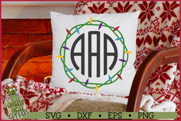 Christmas Lights Monogram Frame 3 SVG Graphics and Crafts Review