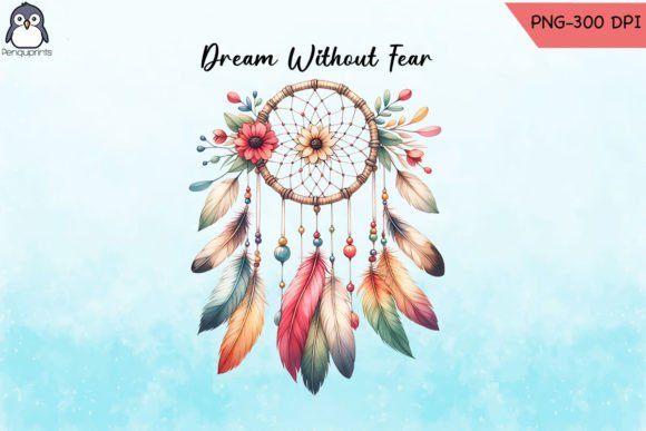 Dream Without Fear Dreamcatcher PNG for Crafts and Graphics