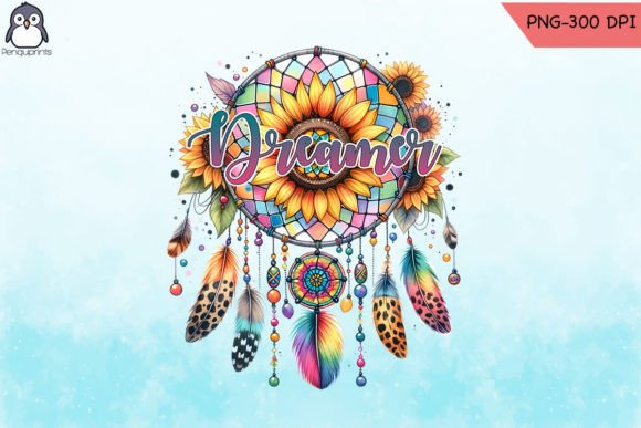 Dreamer Dreamcatcher Cotton Fabric Panel for Graphics and Crafts