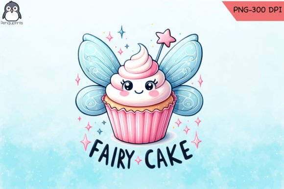 Fairy Cake Cupcake Puns PNG Graphics for Crafts & Content