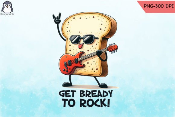 Get Bready to Rock Bread Puns PNG for Graphics and Crafts