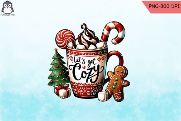 Gingerbread Cozy Cocoa Graphics for Crafts