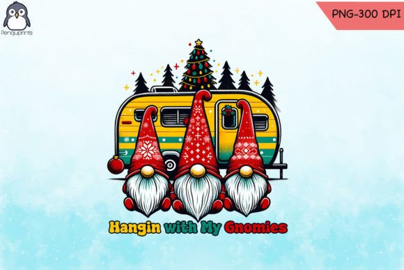 Holiday Gnomes Vintage Camper Graphics for Crafts