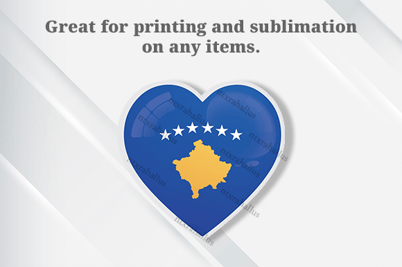 Kosovo Love Icon PNG File for Graphics and Crafts