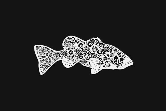 Largemouth Bass Mandala Drawing 153 Graphics and Illustrations Review