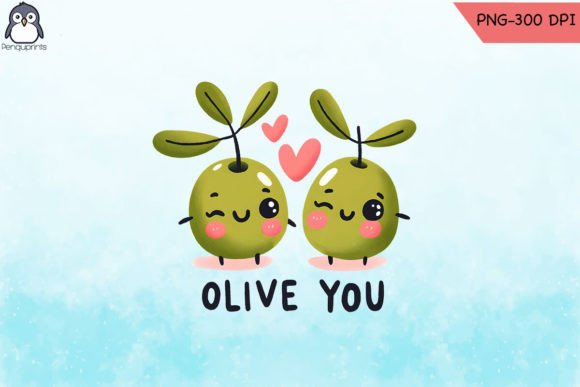 Olive You Pair Cuteness PNG: A Crafts and Graphics Review