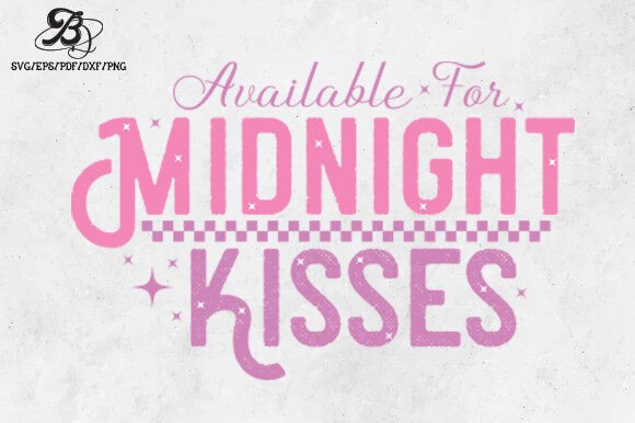 Pink New Year SVG Midnight Kisses Graphics and Crafts Review