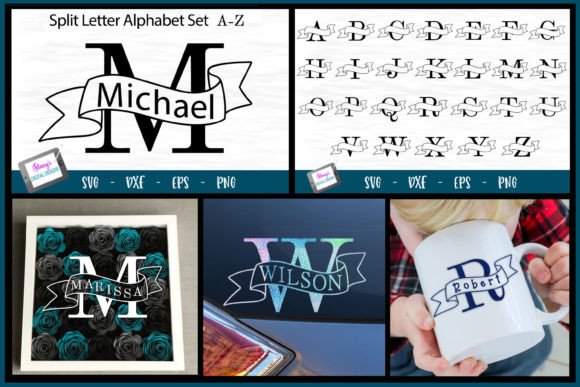 Split Letters a-Z Banner Monograms Review